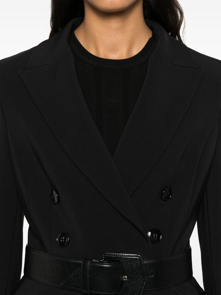 Elisabetta Franchi Double Breasted Blazer For Women Black Premium Tailoring With Structured Silhouette