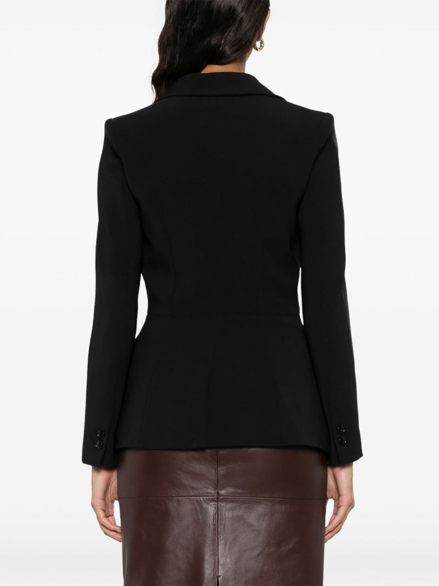 Elisabetta Franchi Double Breasted Blazer For Women Black Premium Tailoring With Structured Silhouette