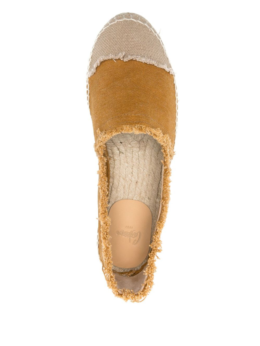 Castañer Kampala Flat Espadrille for Women Beige Canvas Upper Raffia Sole Casual Chic Everyday Luxury Comfort