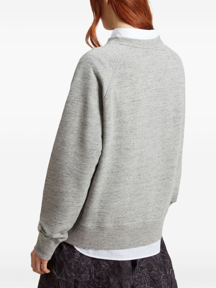 Woolrich Women Grey 100 Percent Cotton Crewneck Sweatshirt All Day Comfort Versatile Everyday Layering