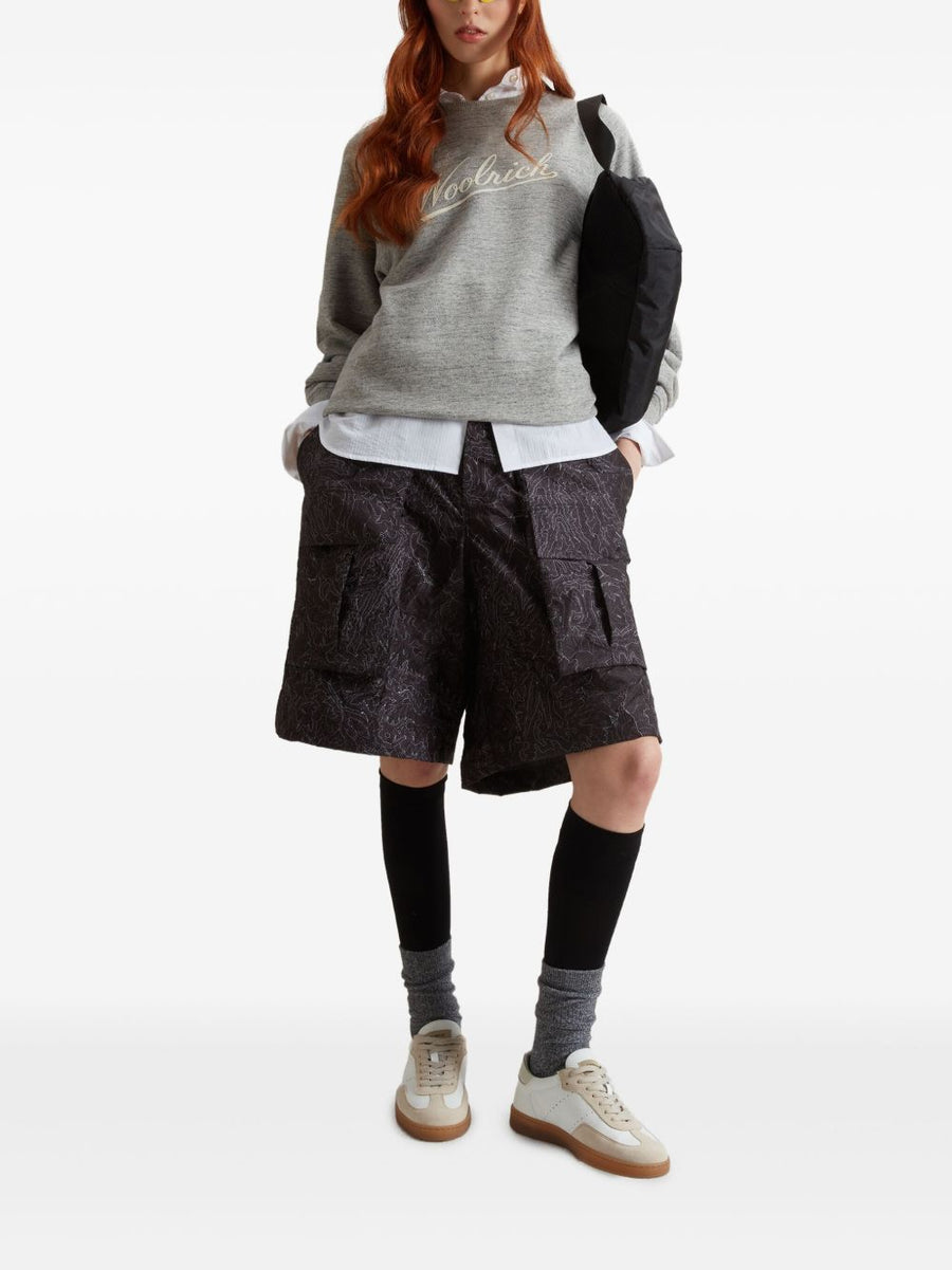 Woolrich Women Grey 100 Percent Cotton Crewneck Sweatshirt All Day Comfort Versatile Everyday Layering