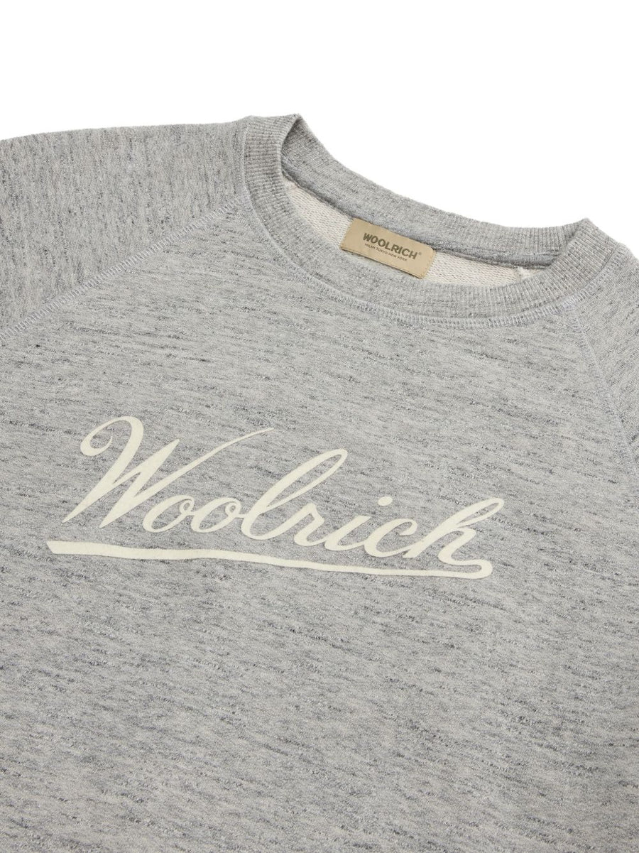 Woolrich Women Grey 100 Percent Cotton Crewneck Sweatshirt All Day Comfort Versatile Everyday Layering