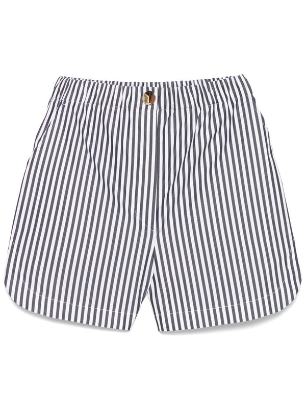 Sportmax Striped cotton shorts