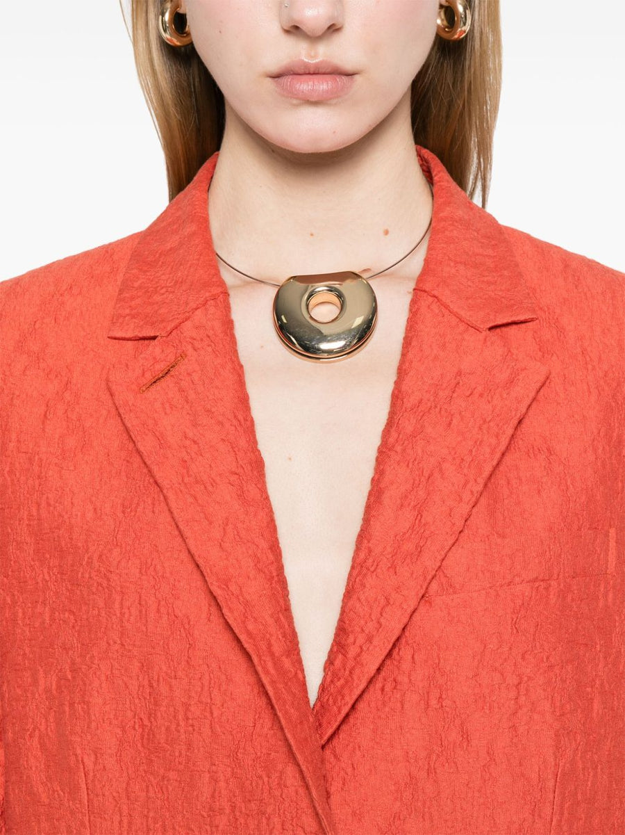 Harris Wharf London Cotton Blend Blazer Jacket Women Lightweight Breathable Versatile Clay Orange