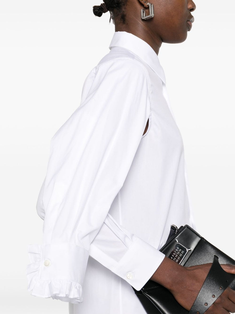 Comme Comme Cotton Shirt For Women Timeless White 100 Percent Cotton Front Button Versatile Essential