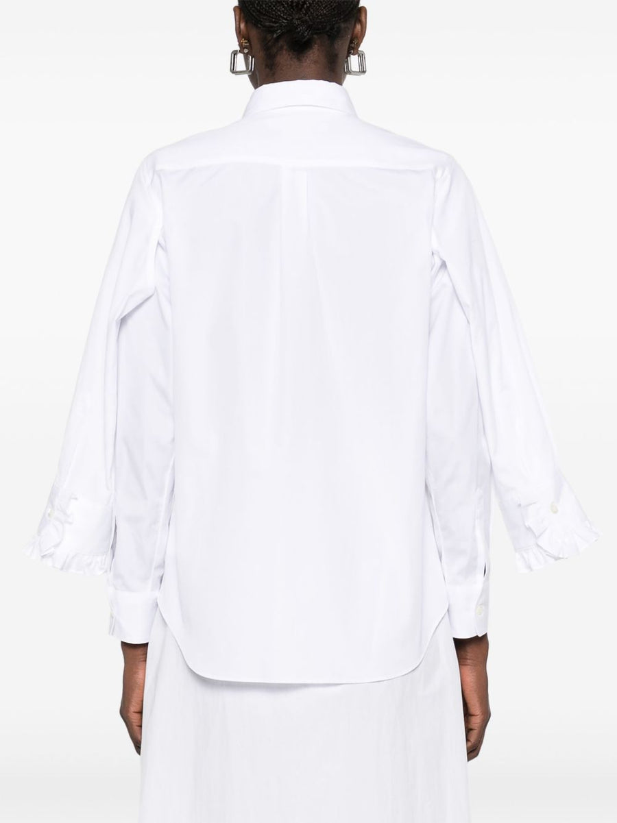 Comme Comme Cotton Shirt For Women Timeless White 100 Percent Cotton Front Button Versatile Essential