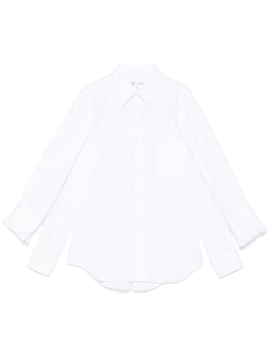Comme Comme Cotton Shirt For Women Timeless White 100 Percent Cotton Front Button Versatile Essential