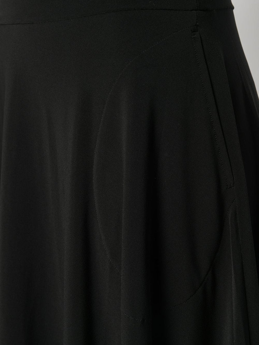 Norma Kamali Flared Jersey Skirt High Waist Midi For Everyday Office Wear Women Essentials