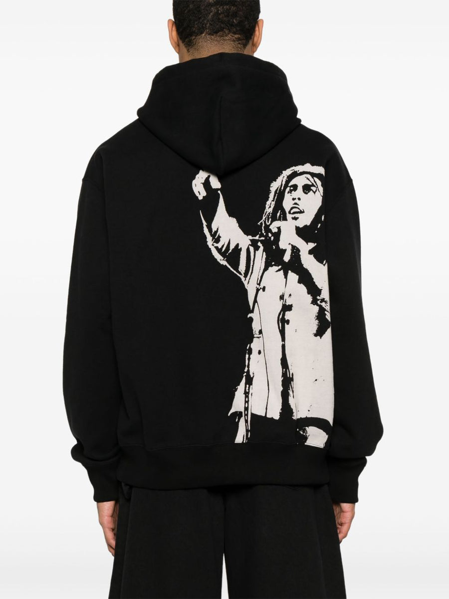 Junya Watanabe Printed Cotton Hoodie For Men Luxury Comfort Front Pouch Pocket Everyday Essential
