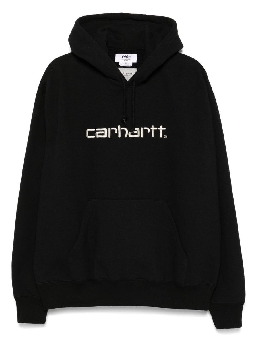 Junya Watanabe Printed Cotton Hoodie For Men Luxury Comfort Front Pouch Pocket Everyday Essential