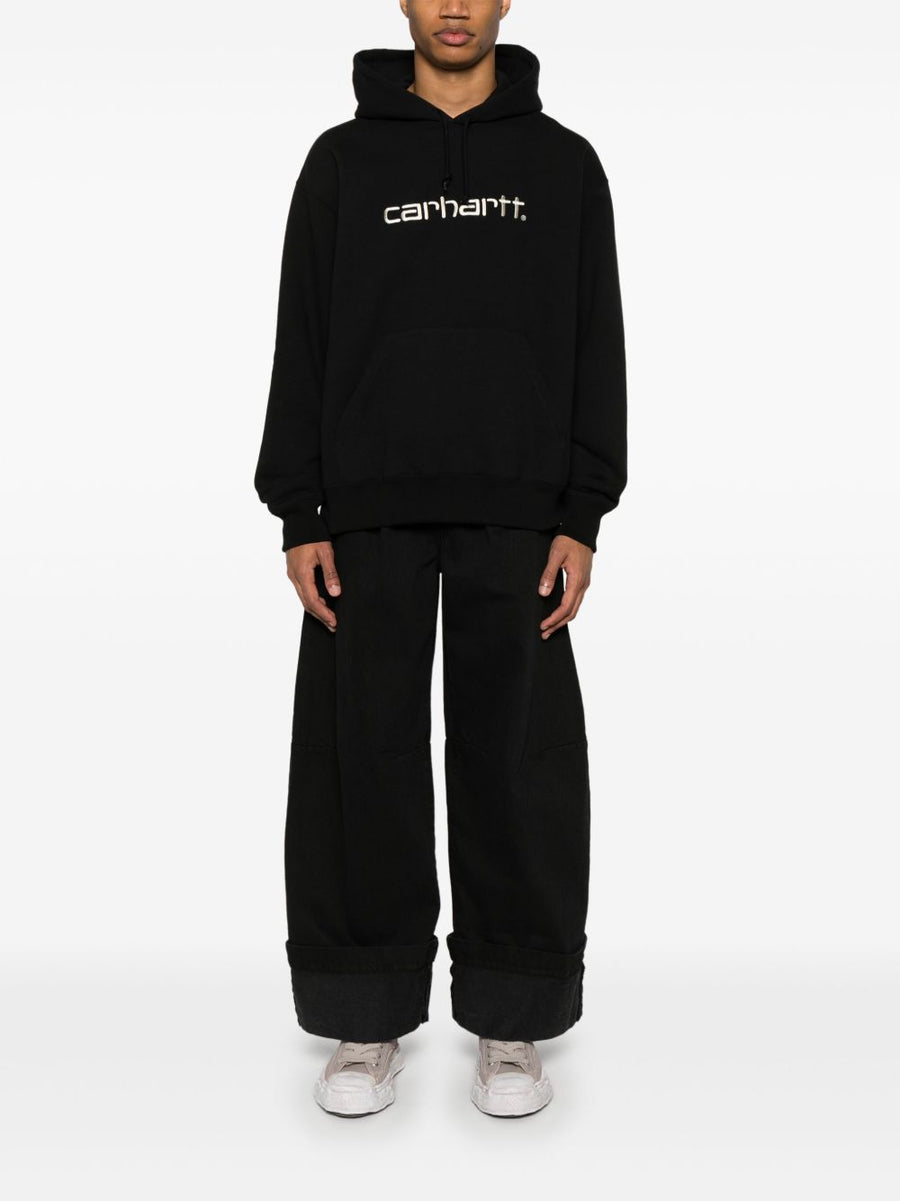 Junya Watanabe Printed Cotton Hoodie For Men Luxury Comfort Front Pouch Pocket Everyday Essential