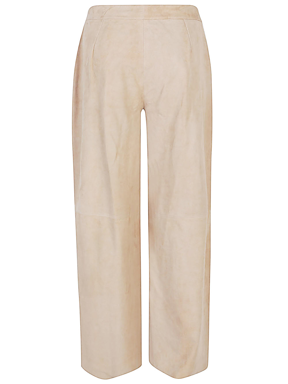 Via Masini 80 Suede leather trousers