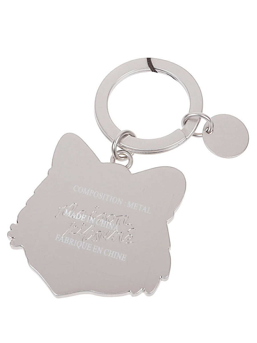 Maison Kitsuné Fox Head Keyring Unisex Bold Yellow Enamel