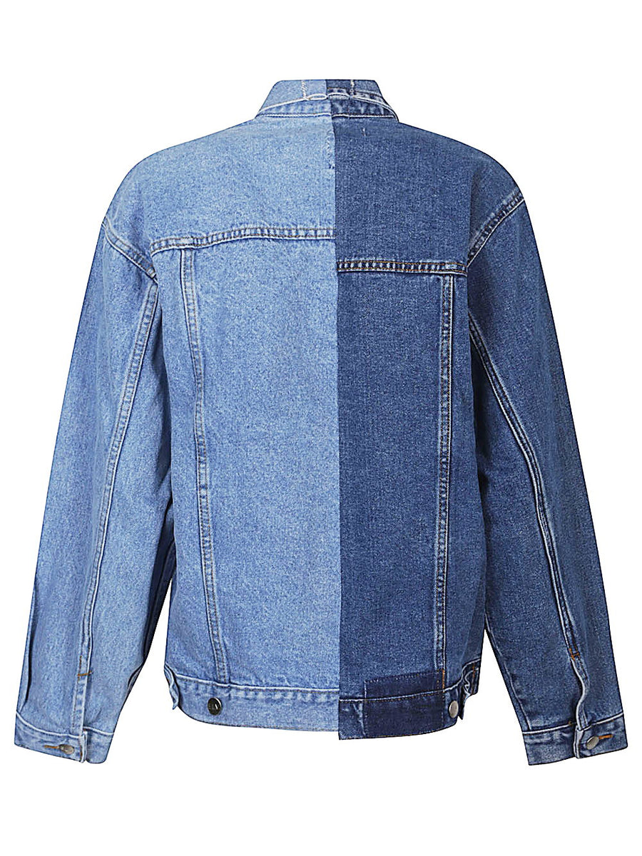E.L.V. Denim Upcycled Blue Denim Jacket For Women One Of A Kind Sustainable Style