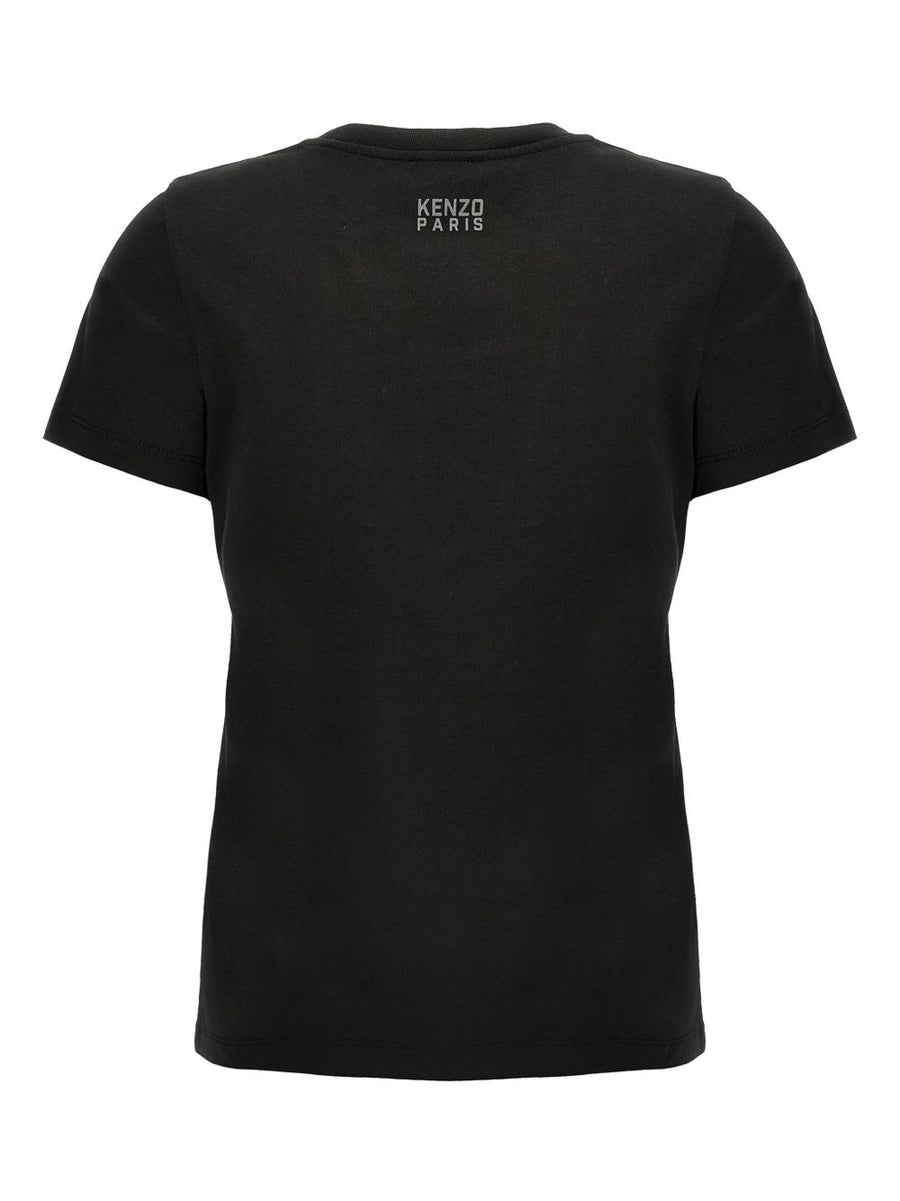 Kenzo Happy Tiger Cotton T Shirt For Women Logo Chest Print Subtle Luxury Everyday Essential