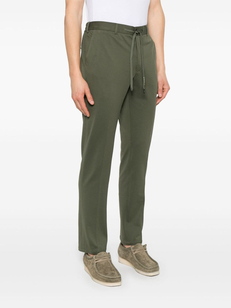 Circolo 1901 Cotton Trousers For Modern Men Versatile Khaki Elastic Drawstring Waist