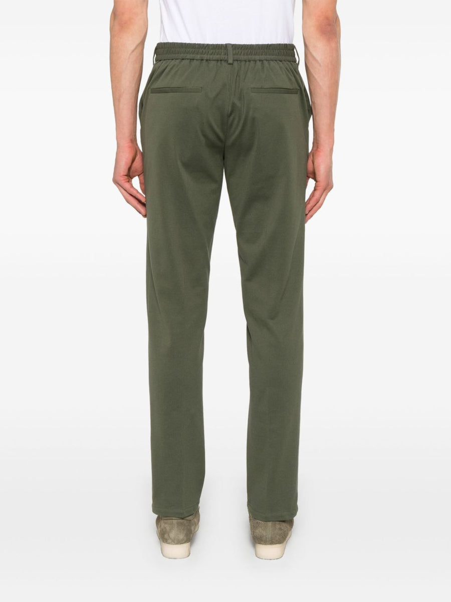 Circolo 1901 Cotton Trousers For Modern Men Versatile Khaki Elastic Drawstring Waist