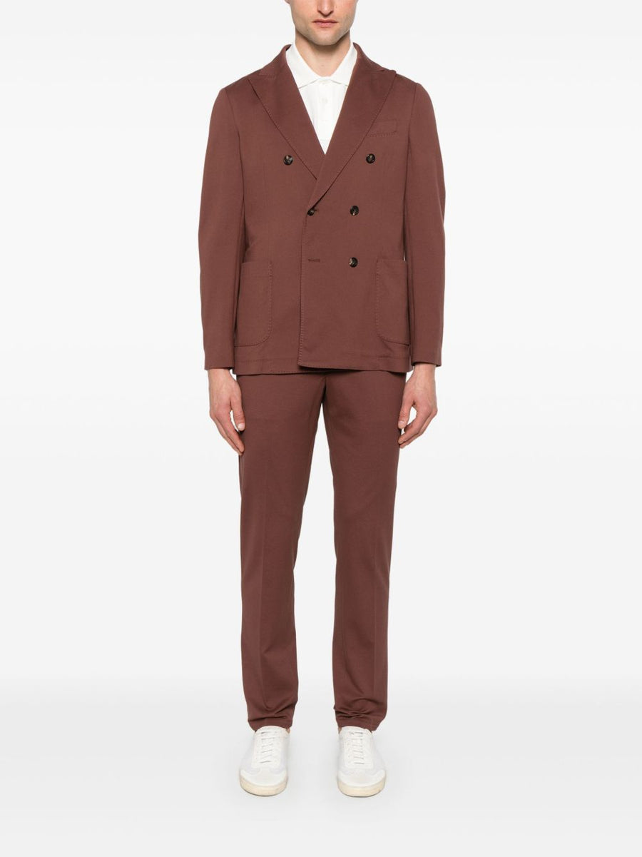 Circolo 1901 Cotton Trousers for Men with Concealed Fly and Drawstring Waist Stretch Cotton Chestnut Brown