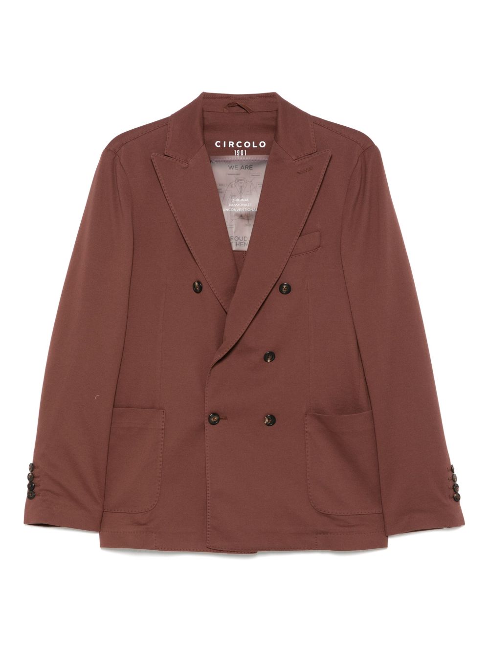 Circolo 1901 English rear vents Cotton double-breasted jacket