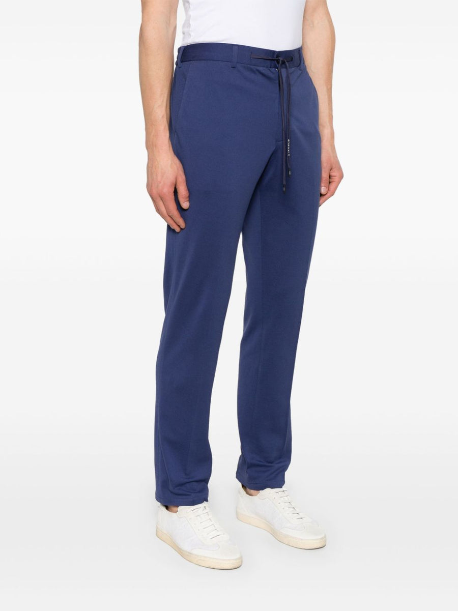 Circolo 1901 Cotton Trousers With Stretch For Modern Men Royal Blue Smart Casual
