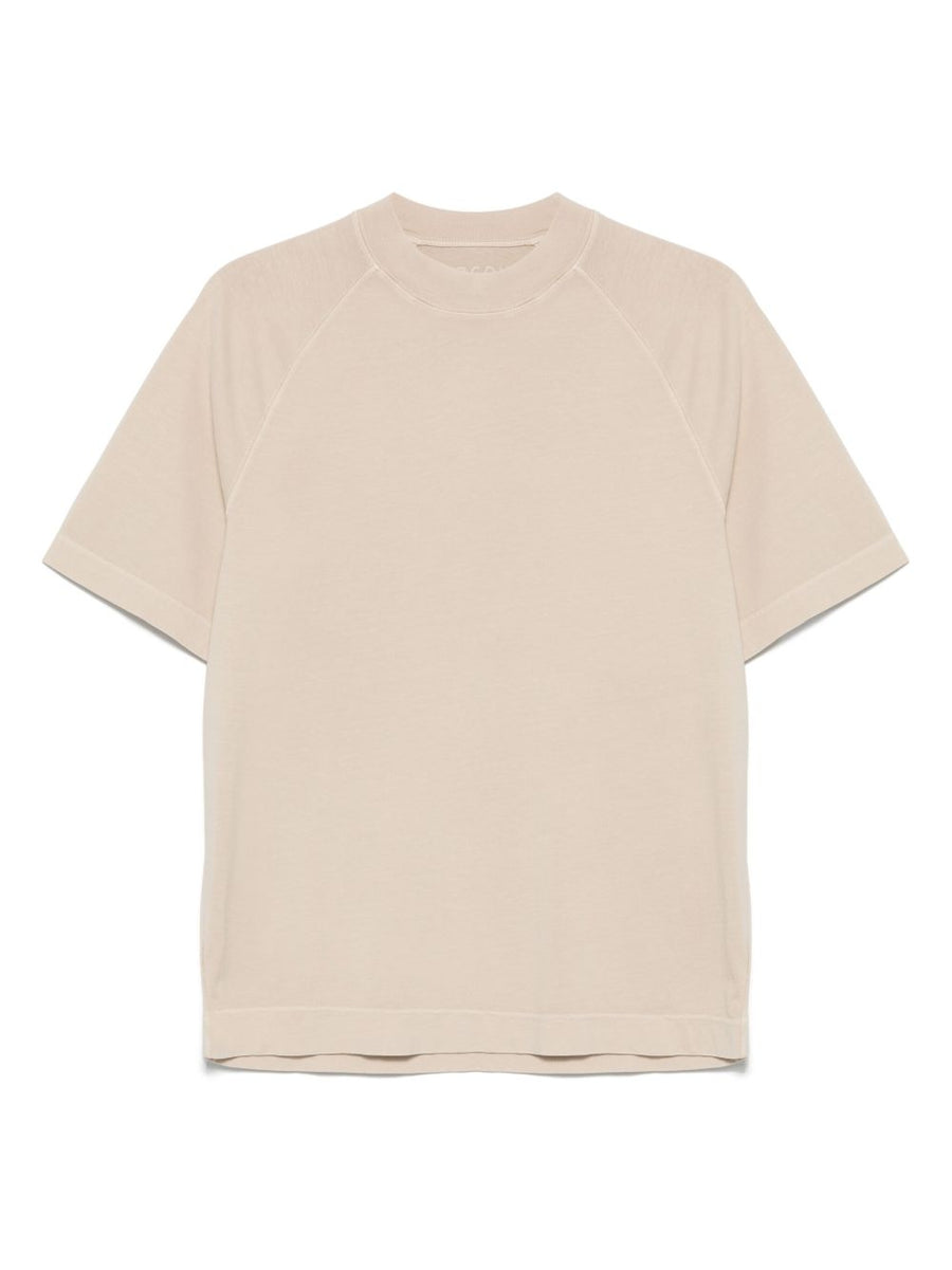 Circolo 1901 Cotton T Shirt For Men Beige Crewneck Raglan 100 Percent Cotton Everyday Wear