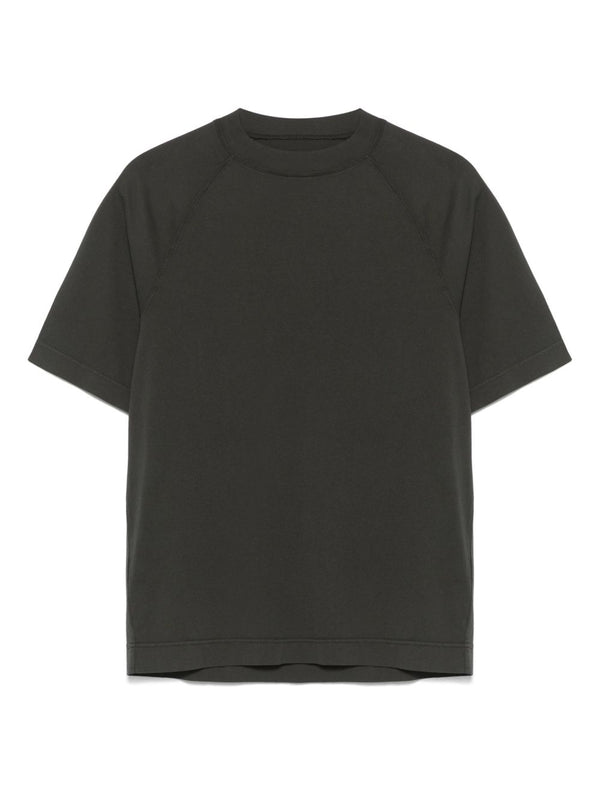 Circolo 1901 Hundred Percent Cotton T Shirt For Men In Brown With Crew Neck And Raglan Sleeves Essentials