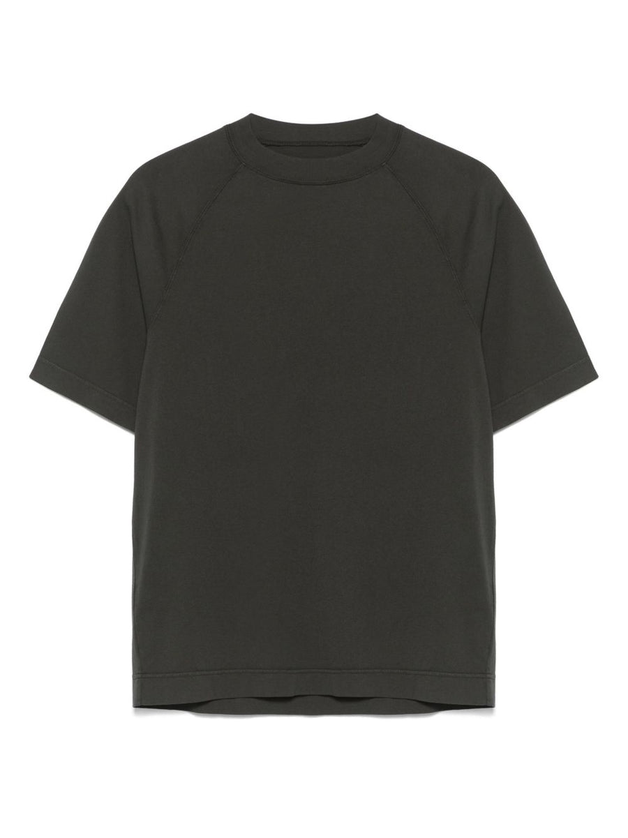 Circolo 1901 Hundred Percent Cotton T Shirt For Men In Brown With Crew Neck And Raglan Sleeves Essentials