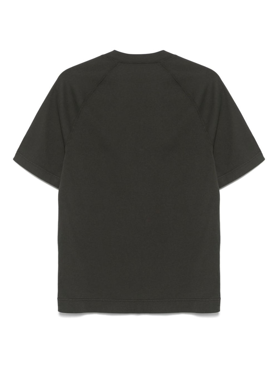 Circolo 1901 Hundred Percent Cotton T Shirt For Men In Brown With Crew Neck And Raglan Sleeves Essentials