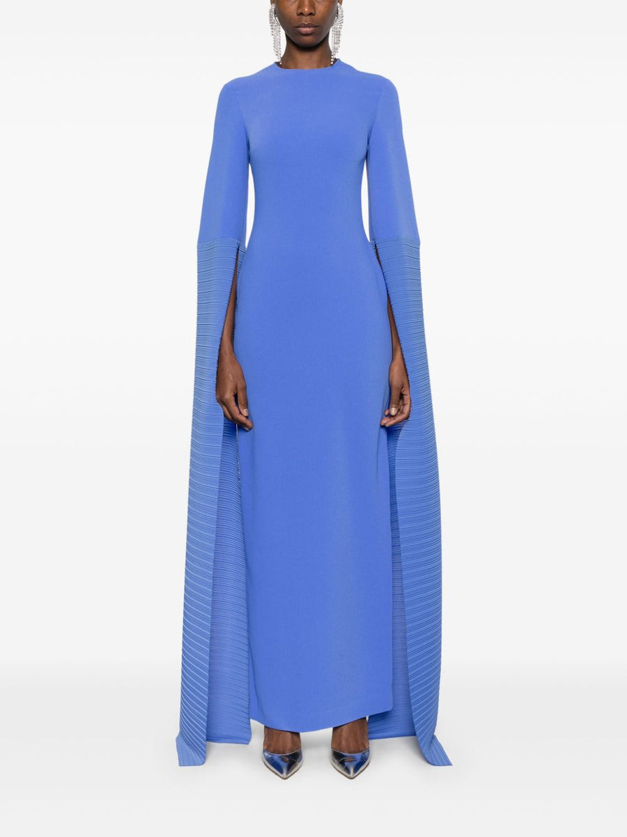 Solace London Naomi Maxi Dress For Style Conscious Women Cerulean Blue Day To Evening Elegance Concealed Zip