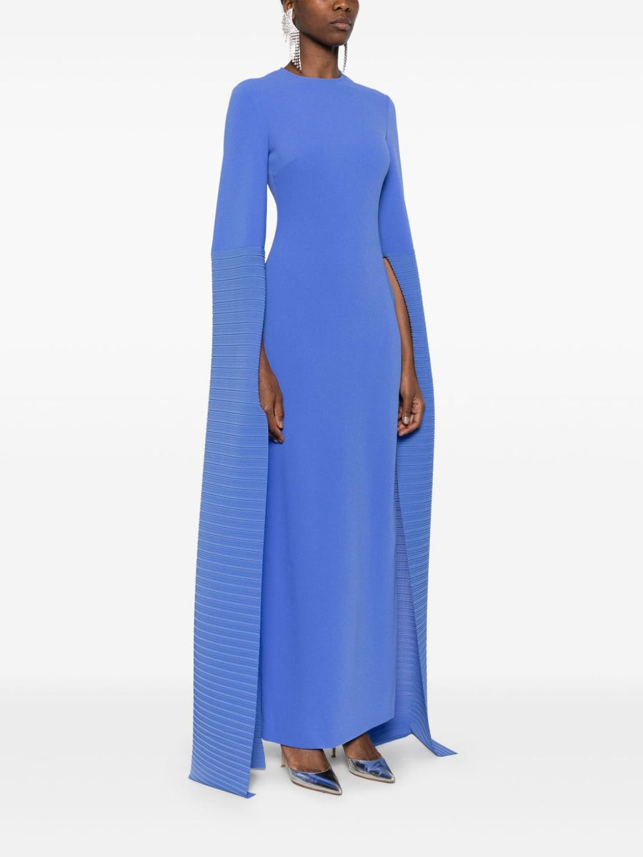 Solace London Naomi Maxi Dress For Style Conscious Women Cerulean Blue Day To Evening Elegance Concealed Zip