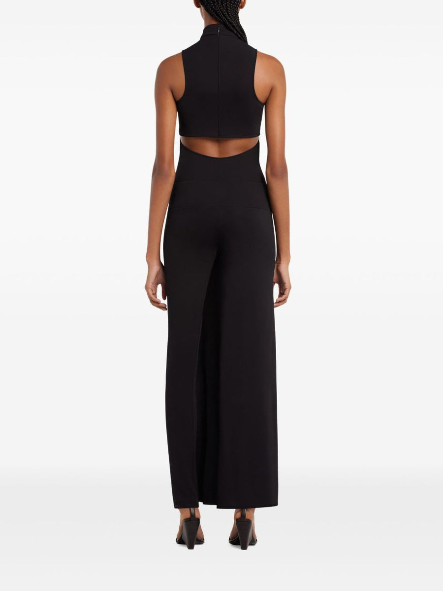 Courreges Wide Leg Trousers Belted Waist Pleated Detailing Stretch Fabric For Women