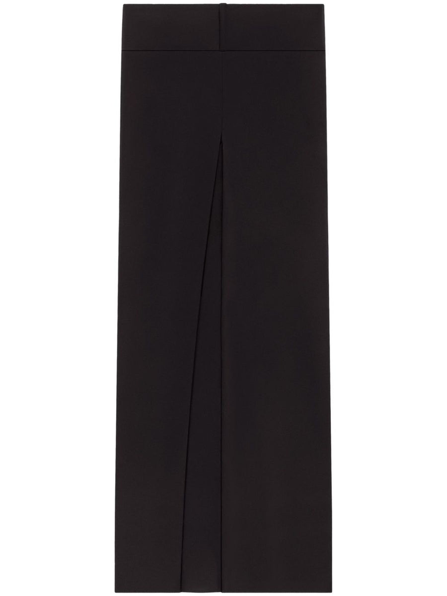 Courreges Wide Leg Trousers Belted Waist Pleated Detailing Stretch Fabric For Women