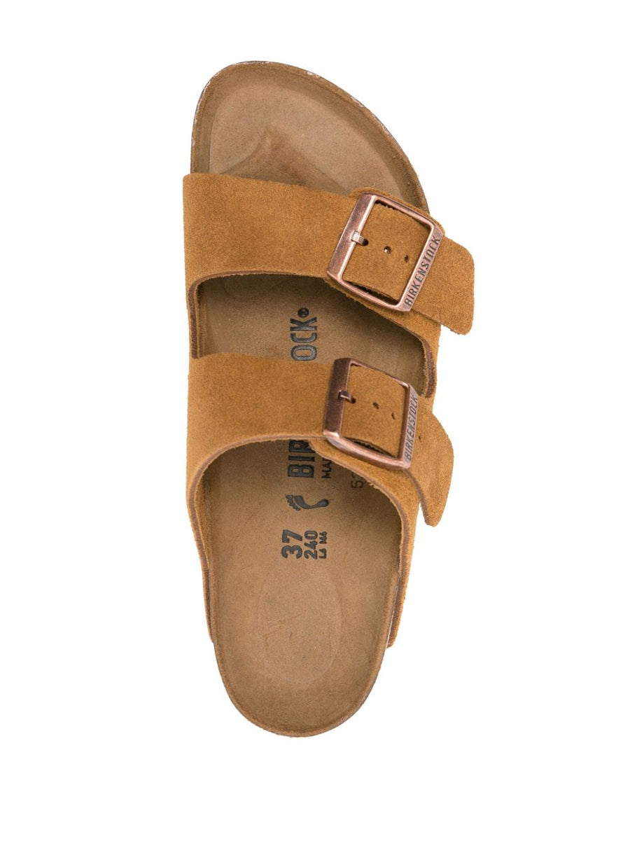 Birkenstock Arizona Suede Sandals for Women With Moulded Footbed and Double Buckle