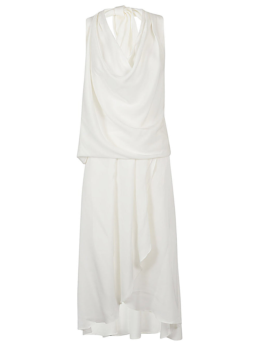 Silk95Five Worth Ave Silk Short Dress White Backless Stretch Silk For Women Elegant Nightwear