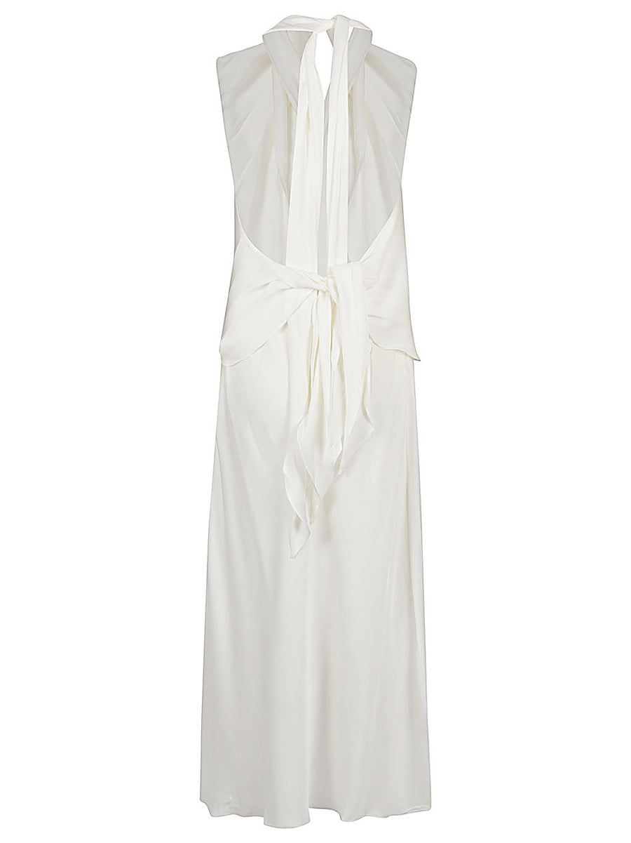 Silk95Five Worth Ave Silk Short Dress White Backless Stretch Silk For Women Elegant Nightwear