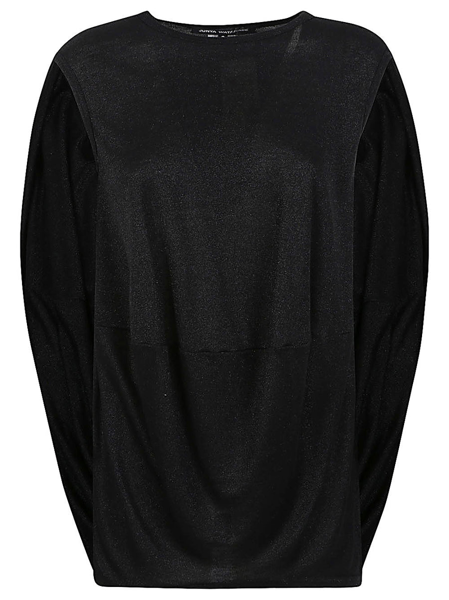 Junya Watanabe Patchwork Top For Women Minimalist White Crew Neck Luxury Texture