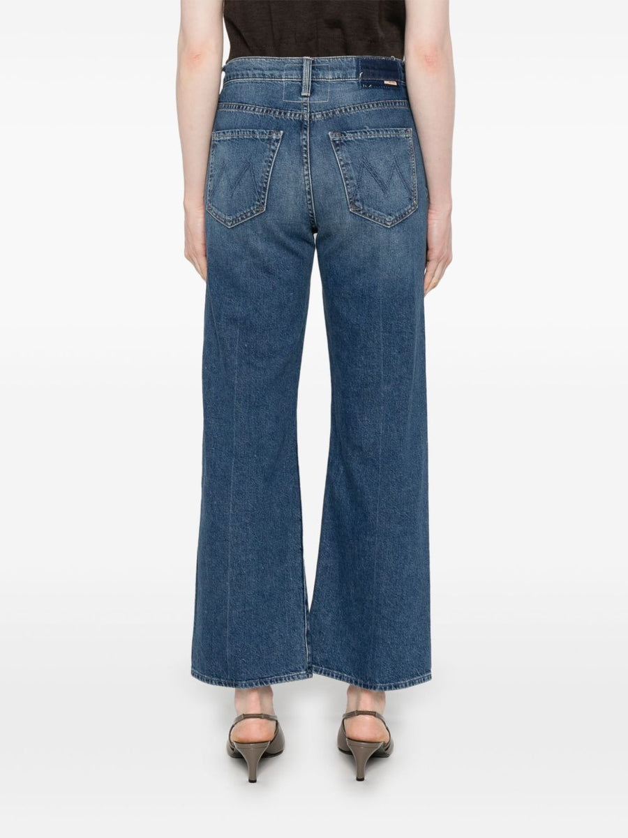 Mother The Dodger Ankle Jeans For Women Blue Cotton Denim Ankle Length Five Pocket Casual Essential