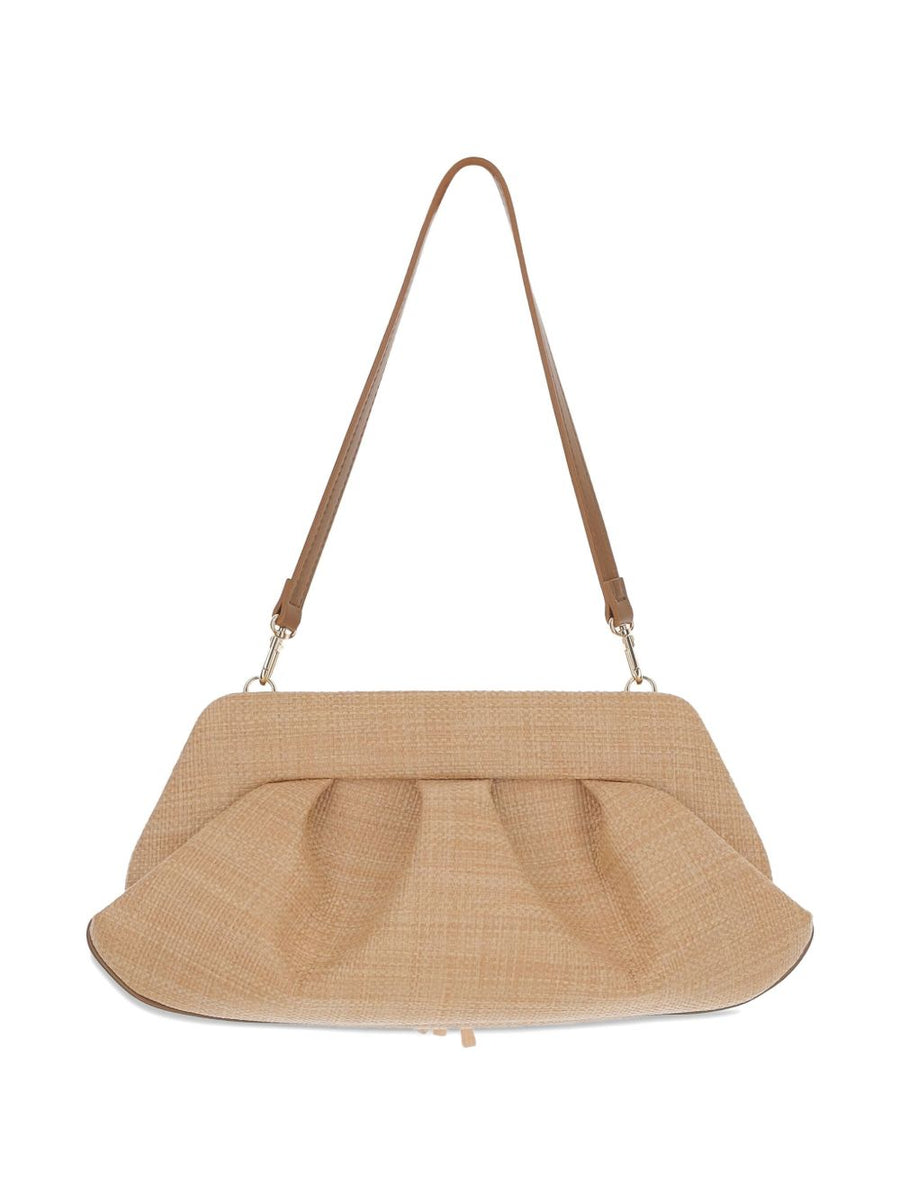 Themoire' Themoirè Emera Beaded Fringed Raffia Clutch Detachable Handle For Women Evening Party Bag