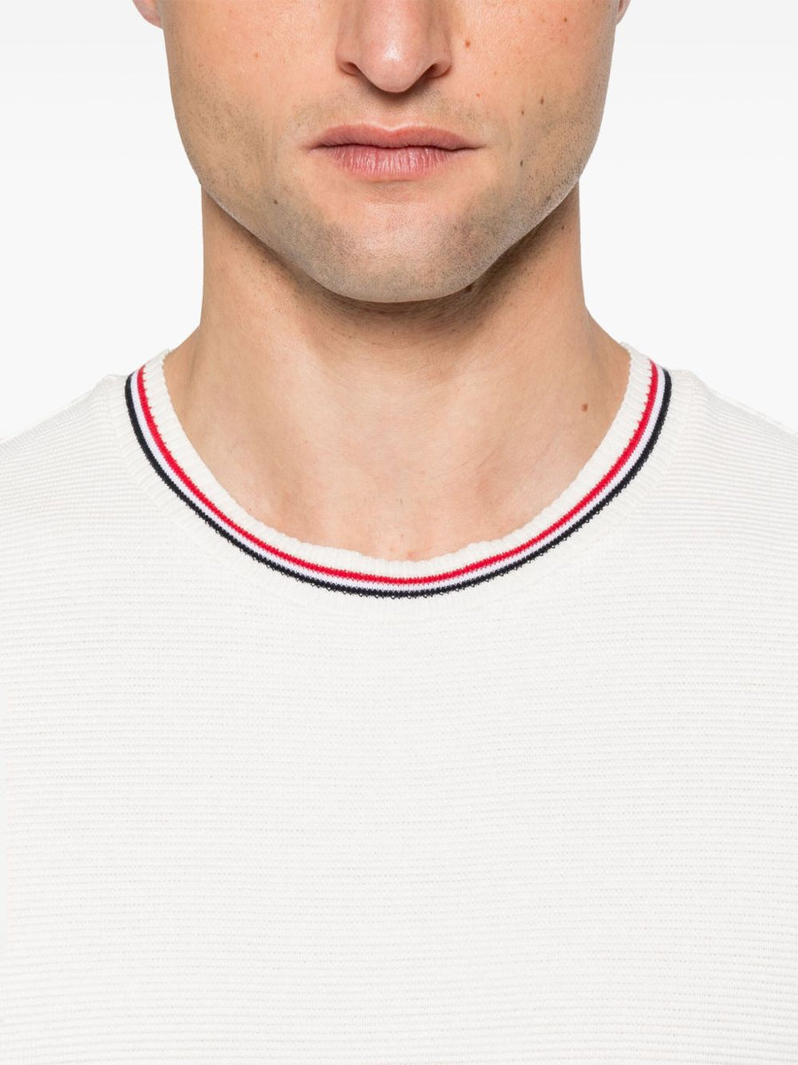 Thom Browne RWB Cotton T Shirt White For Men Comfortable Everyday Luxury Premium Breathable Wear