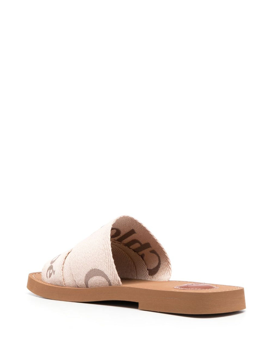 Chloé Woody Sandals For Women Beige Blush Open Toe Slip On Everyday Luxury Vacation Ready