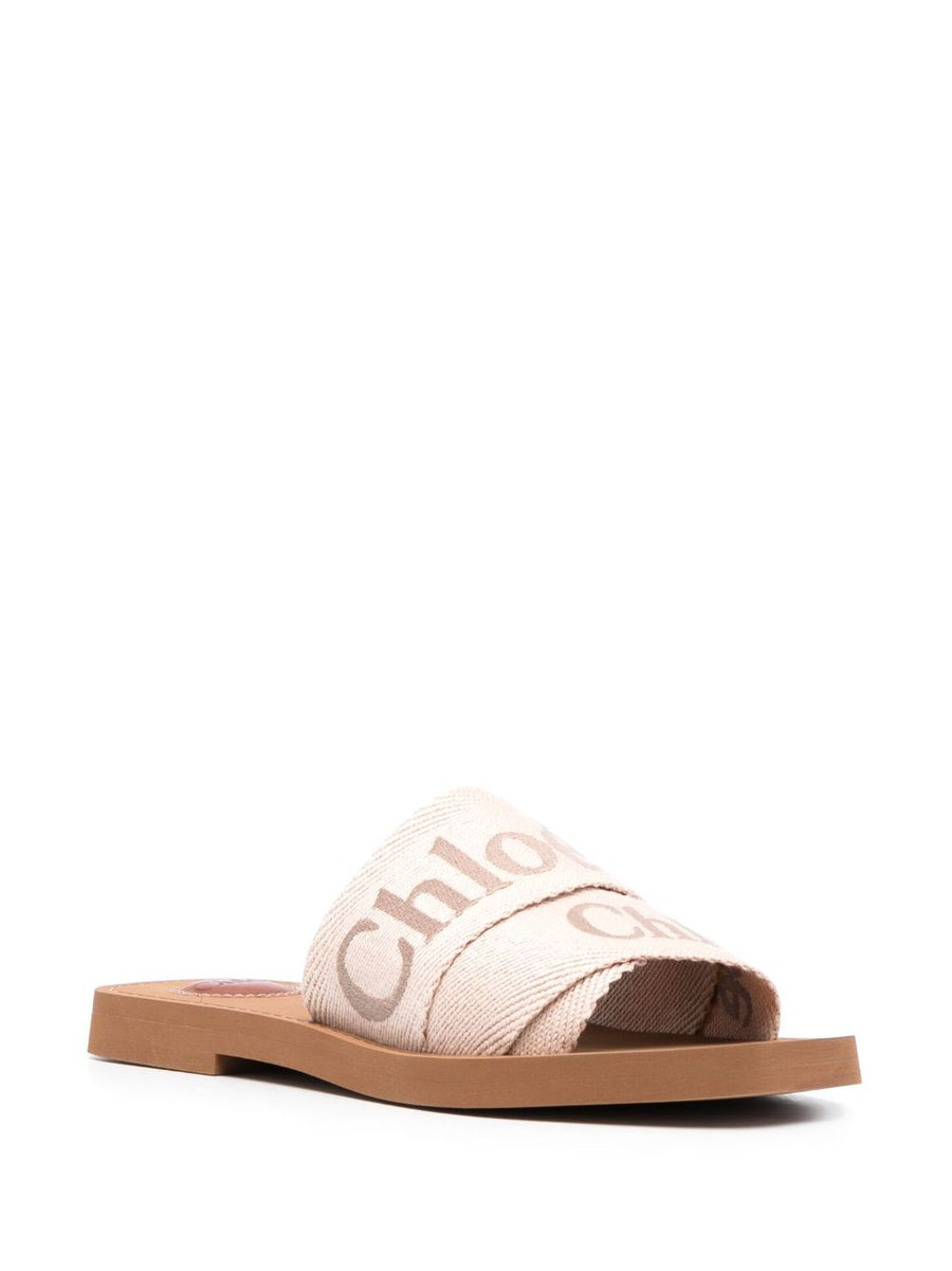 Chloé Woody Sandals For Women Beige Blush Open Toe Slip On Everyday Luxury Vacation Ready