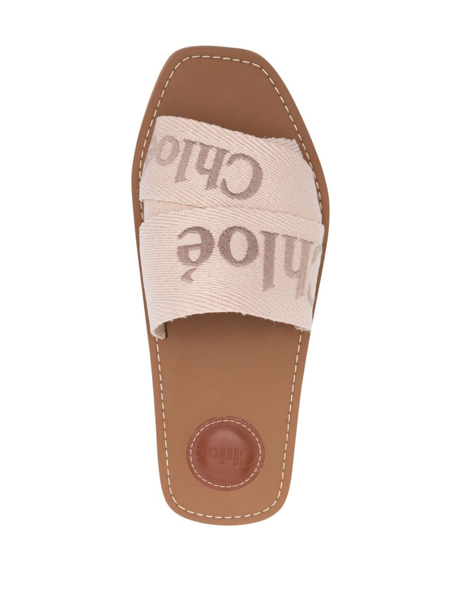 Chloé Woody Sandals For Women Beige Blush Open Toe Slip On Everyday Luxury Vacation Ready