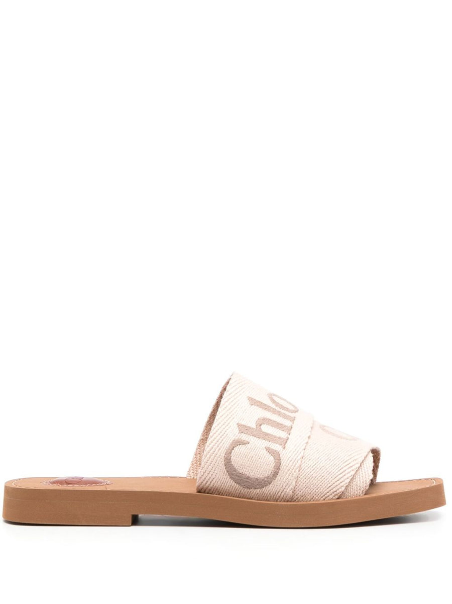 Chloé Woody Sandals For Women Beige Blush Open Toe Slip On Everyday Luxury Vacation Ready