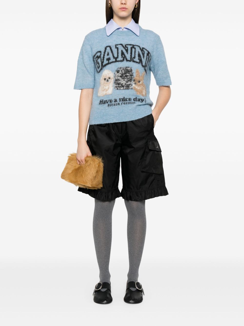 Ganni Nylon shorts