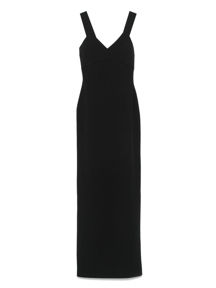 Solace London Nalani Maxi Dress Black V Neck Sleeveless for Women Elegant Occasionwear