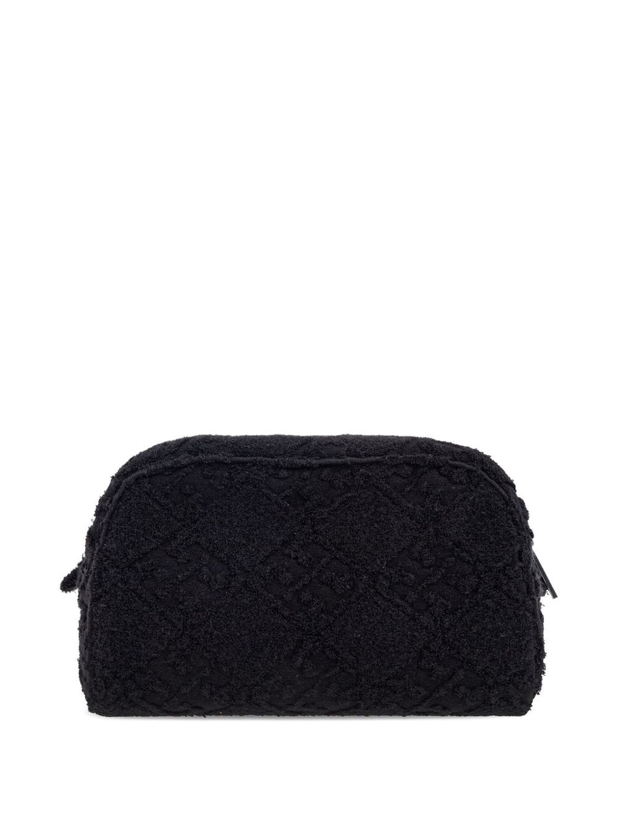 T Monogram Terry Pouch by Tory Burch Compact Textured Cotton Zip Wallet Alternative for Women On the Go
