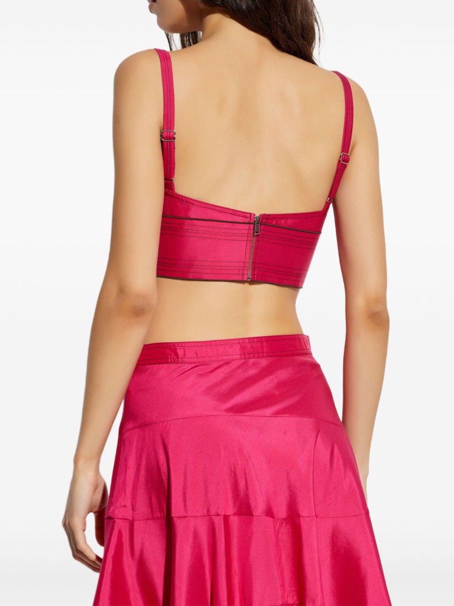 Silk Bra Top Tory Burch For Women Luxe Silk 100 Percent Sweetheart Neckline Versatile Evening Wear
