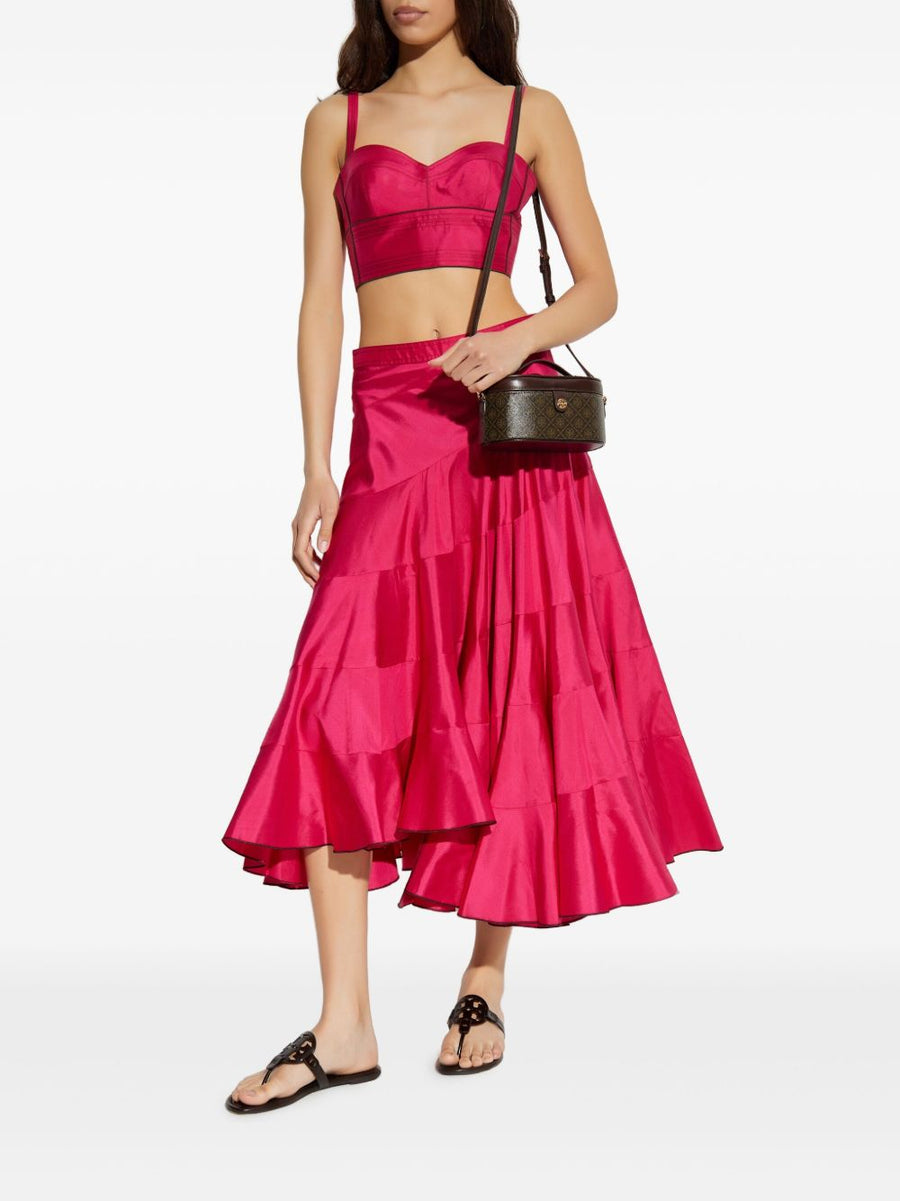 Silk Bra Top Tory Burch For Women Luxe Silk 100 Percent Sweetheart Neckline Versatile Evening Wear