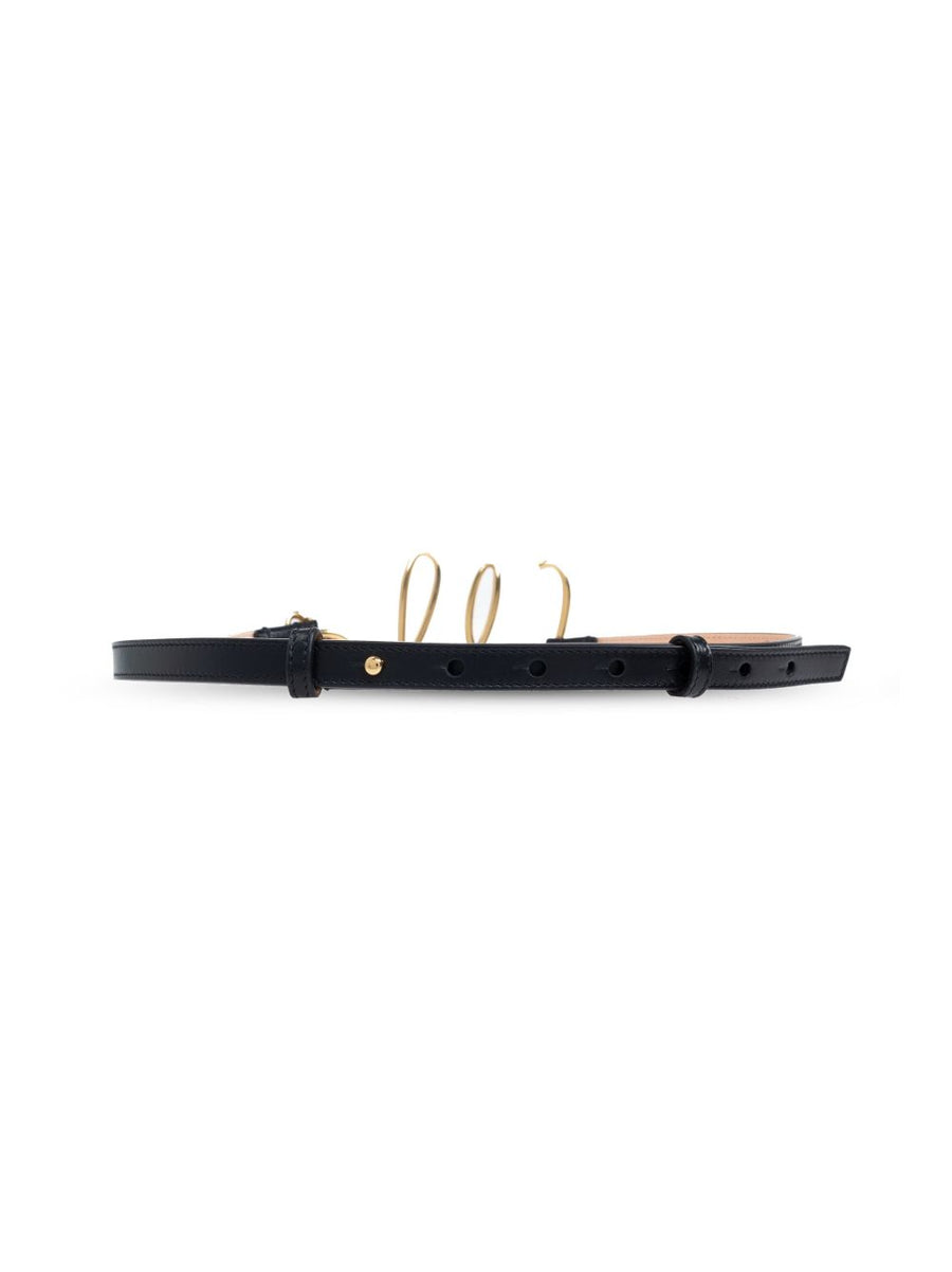 Chloé Iconic Leather Belt Adjustable Gold Logo Buckle Calf Leather For Women Luxury Accessory