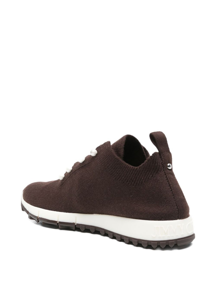 Jimmy Choo Veles Cashmere Melange Knit Sneakers With Pearl Buttons For Women Luxury Comfort